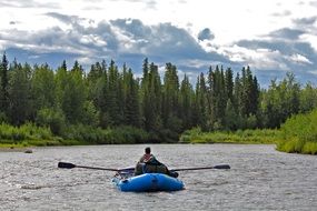 rafting on gulkana river, alaska