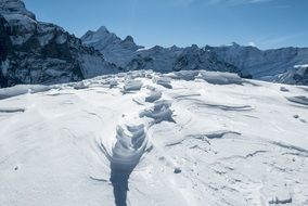 snowy swiss summit Mountains