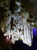 Stalactite in halong bay Cave