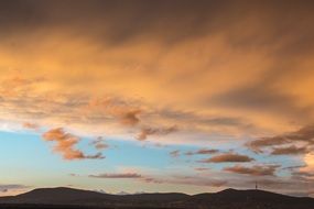 landscape of storm clouds in the sky