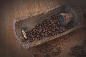 Roasted Coffee Beans on the table