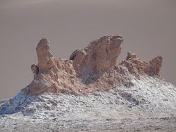 stone formations in the Valley of the Moon in Northern Chile