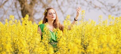 Girl in the flowers camp