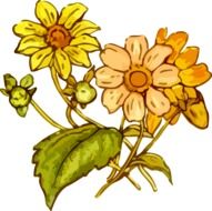 painted blooming strawberries