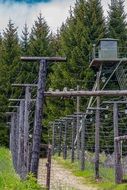 barbed wire prison fence