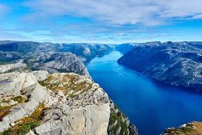 incredibly impressive view of fjord in Norway