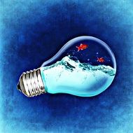 sea world in a light bulb