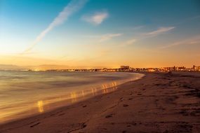 Cityscape Ocean Night