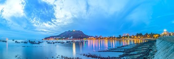 scenic Panorama of coastal city, vietnam, Vung Tau