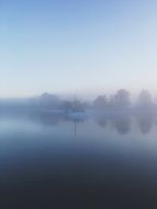 Foggy blue Morning at River