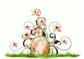 drawing of eggs with patterns for easter