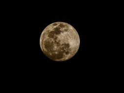 full moon in detail against a black sky