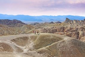 tourists in the death valley in california