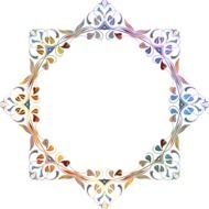 ornamental round photo frame
