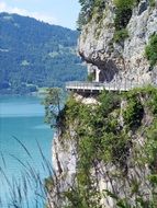 rock near lake thun
