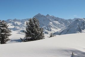 winter in the alps in austria