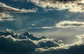 dark clouds over the mountains