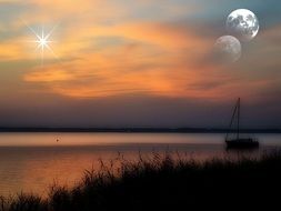 Steinhuder Sea in the evening