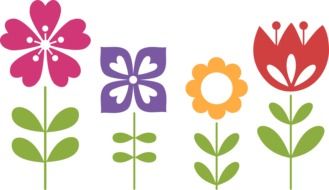 Abstract Colorful flowers