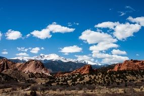 Blue Red Clouds Landscape