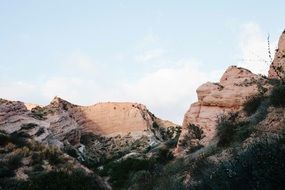 low mountains in the desert