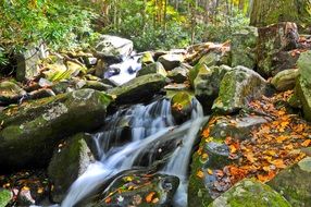 waterfall like a cascading stream