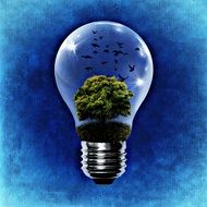 clipart of the environment in the lamp