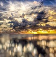 landscape of dramatic twilight