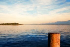 idyll morning landscape, Germany, Bavaria, Chiemsee Lake