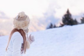elegant Girl in Cap