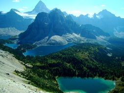 romantic lake view in mt assiniboine