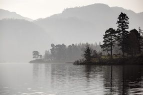 fog over the lake district