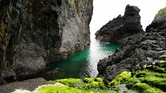 view of the rocky ocean coast