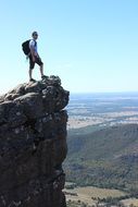 tourist at the edge of the cliff