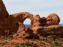 stone arches in the utah desert