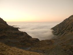 foggy Mountains High Tatras sunset scene