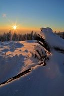 incomparable Winter Snow Sunset