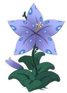 painted blue flower as an illustration