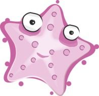 starfish as a living character, illustration