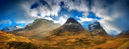 Glen Coe is a glen of volcanic origins, in the Highlands of Scotland