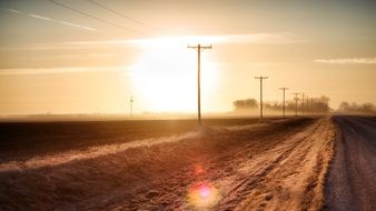 Landscape of Countryside at the sunrise