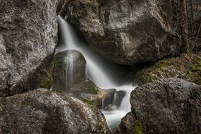 Water Bach River Waterfall in rocks