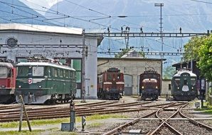 depot Herstfeld in Switzerland on a sunny day