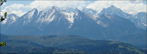panorama of tatry mountains