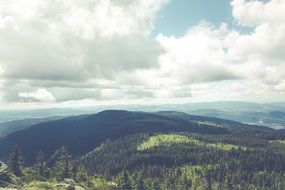 panorama of the bavarian forest