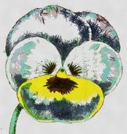 drawing of an exotic flower