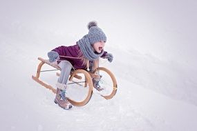 fly from the mountain in a sleigh