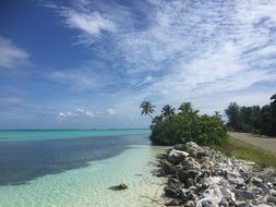 landscape of coast on a tropical island