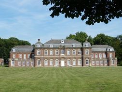 Historical palace in park, germany, Munsterland