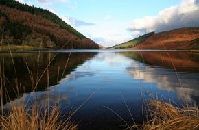 quiet lake among the hills